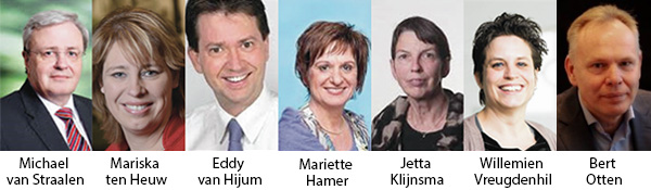 Sprekers tijdens de conferentie