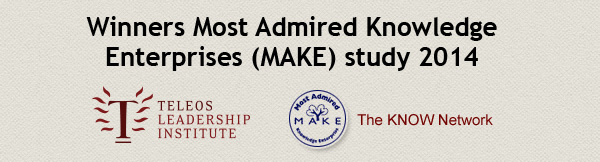 Winnaars Most Admired Knowledge Enterprises-MAKE-onderzoek 2014