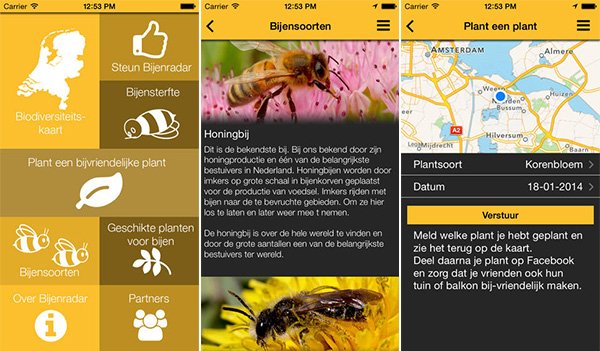 bijenradar app screenshots