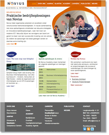 Novius - Nieuwe website